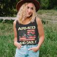 Armed And Dadly Funny Fathers Day 2023 Gifts For Dads Unisex Tank Top