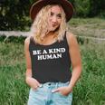 Be A Kind Human Retro Inspiration Positivity Happy Message Unisex Tank Top