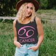 Cancer Zodiac Sign Pink Symbol Stars June July Birthday Tank Top
