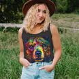 Colorful Grizzly Bear Closeup Unisex Tank Top