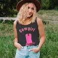 Cute Pink Cowgirl Boot Gift Unisex Tank Top