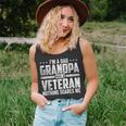 Im A Dad Grandpa And A Veteran Papa Husband Usa Flag Veteran Tank Top