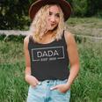 Dada Est 2023 Retro Fathers Day For New Dad Him Papa Grandpa Unisex Tank Top