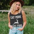 Deer Hunting - Eat More Fast Food - Funny Gift For Hunters Unisex Tank Top