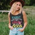 Easily Distracted By Pilates Dogs Fitness Coach Workout Unisex Tank Top
