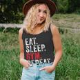 Eat Sleep Gym Repeat Funny Workout Train Vintage Distressed Unisex Tank Top
