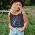 Family Domestic Violence Awareness Purple Ribbon Tank Top