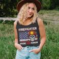 Firefighter Pride And Honor Flag American Fathers Day Unisex Tank Top