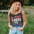Funny Just Here To Bang 4Th Of July Usa American Flag Men Unisex Tank Top