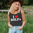 I Love Dilfs I Heart Dilfs Red Heart Cool Tank Top
