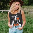 Halloween Twin Pregnant Skeleton Twins Baby Xray Rib Cage Tank Top