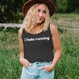 I Hate Running Gym Pump Cover Fitness Humor Tank Top