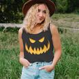 Horror Pumpkin Scary Disguise Evil Laugh Halloween Pumpkin Scary Tank Top