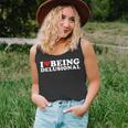 I Love Being Delusional | I Heart Being Delusional Funny Unisex Tank Top