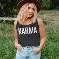 Just A Karma In Distressed Text Effect Unisex Tank Top
