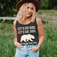 Lets Eat Kids Punctuation Saves Lives Bear Unisex Tank Top