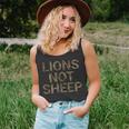 Lions Not Sheep Natural Brush Camo Graphic Unisex Tank Top
