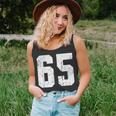 Number 65 Sport Jersey Birthday Age Lucky No White Vintage Unisex Tank Top