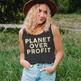 Planet Over Profit Vintage Protect Environment Quote Tank Top