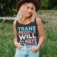 Proud Trans People Will Always Exist Transgender Flag Pride Tank Top