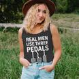 Real Men Use Three Pedals Manual Shift Stick Car Unisex Tank Top