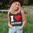 Red Heart I Love Devon Tank Top