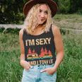 Im Sexy And I Tow It Bigfoot Camp Trees Hike Hiking Camping IT Tank Top