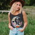 Sugar Skull Moon Cat Mexican Day Of Dead Dia De Los Muertos Tank Top