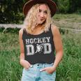 Vintage Ice Hockey Dad Player Daddy Fathers Day Cool Gift Unisex Tank Top