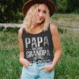 Vintage Papa Because Grandpa Is For Old Guys Retro Dad Tank Top