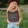 All I Want For Christmas Is Peace And Quiet Ugly Sweater Tank Top