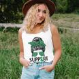 Messy Bun Sunglasses Support Squad Liver Disease Awareness Unisex Tank Top