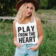 Motivational Volleyball Quotes Play From The Heart Coach Unisex Tank Top