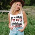 Of Course Im Cute Havent You Seen My Grandpa Red Plaid Unisex Tank Top