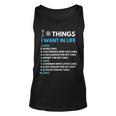 10 Things I Want In My Life Cars More Cars Funny Car Guy Unisex Tank Top