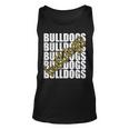 Bulldogs Gold School Sports Fan Team Spirit Tank Top