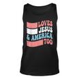 Christian Loves Jesus And America Too 4Th Of July Unisex Tank Top