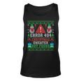 Computer Error 404 Ugly Christmas Sweater Not's Found Xmas Tank Top