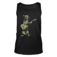 Cool Cat Playing On Acoustic Guitar Funny Cat Lover Gift Unisex Tank Top