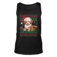 Cute Poodle Dog Lover Santa Hat Ugly Christmas Sweater Tank Top
