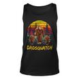 Dad Squatch Retro Bigfoot Dad Sasquatch Yeti Fathers Day Unisex Tank Top