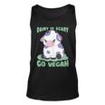 Dairy Is Scary Go Vegan Cow Lovers Hilarious Vegan Parody Unisex Tank Top