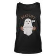 Dead Lift Embroidery Ghost Halloween Cute Boo Gym Weights Tank Top