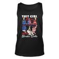 Dog Border Collie This Girl Loves Usa And Her Dog 4Th Of July Border Collie Unisex Tank Top