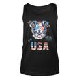 Dog With Usa Letters 4Th Of July Patriotic Unisex Tank Top