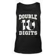 Double Digits Birthday Decorations Boy 10 Soccer 10Th Bday Tank Top