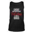 Easily Distracted By Pilates Dogs Fitness Coach Workout _1 Unisex Tank Top
