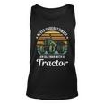 Farmer Never Underestimate An Old Man With A Tractor Gift For Mens Unisex Tank Top