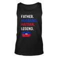 Father Husband Haitian Legend Proud Dad Haiti Flag Unisex Tank Top
