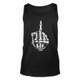Fuck Off Halloween Skeleton Hand Middle Finger Adults Tank Top